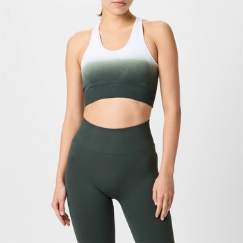 Image 1 of USA Pro Seamless Ombre Sports Bra - Khaki/Wht