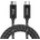 INVZI USB4 USB-C to USB-C Fast Charging Cable 240W - здрав USB4 кабел с въжена оплетка за устройства с USB-C порт (100 см) (черен)