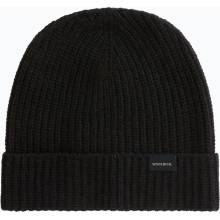 Woolrich Pánska zimná čiapka Knitted Ribbed Beanie black