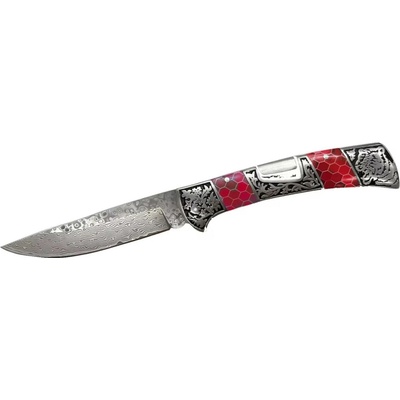 Damaškový outdoorový skladací CO-32805 DB3159 - Červená KP32805