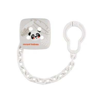 Canpol babies řetízek na dudlík BabiesBoo Panda white – Zboží Mobilmania