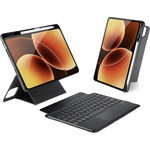 Xiaomi DUX DUCIS Кожен Калъф с Bluetooth Клавиатура и Тъчпад за Xiaomi Pad 8 Pro / 8 / 7 Pro / 7 - Магнитна, 4 Стойки, 7 Цвета Подсветка, Вкл. Протектор, Черен