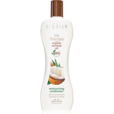 Biosilk Silk Therapy Natural Coconut Oil хидратиращ балсам с кокосово масло 355ml