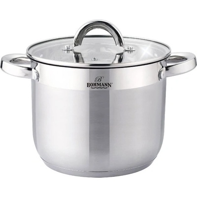 BOHMANN Тенджера Bohmann BH 1622, 22x18см. 7л. , Неръждаема стомана, Инокс - Код G9079 (G9079-0739988529615)