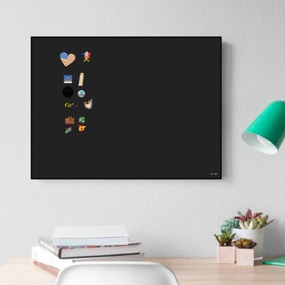 Toptabule.sk Čierna tabuľa na magnetky PREMIUM v hliníkovom čiernom ráme 120 x 90 cm