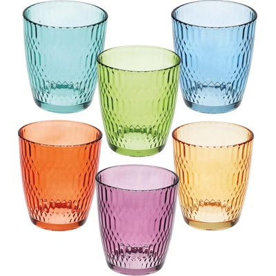 Tognana Комплект 6 стъклени чаши seoul, 310 мл, многоцветни (n3585u2m255a)