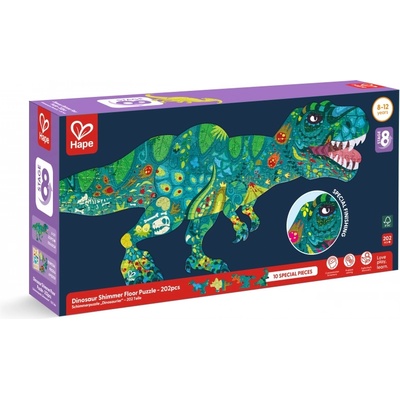 Hape Пъзел за под Hape - Динозавър, 202 части (H1667)