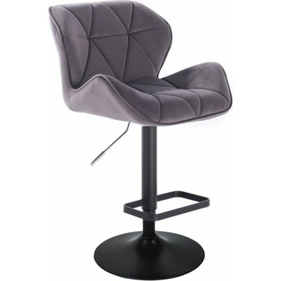 LuxuryForm Design Milano Velur na čiernom tanieri tmavo šedá