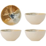 Bloomingville Кремави глинени купички в комплект от 4 бр. 525 ml Lacey - Bloomingville (82072535)