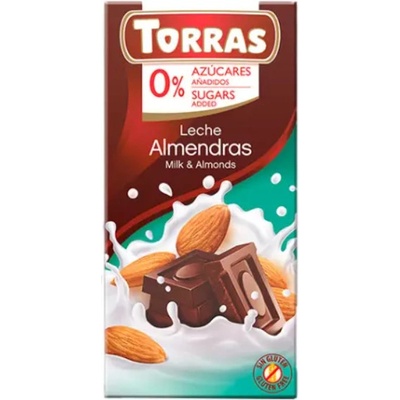 TORRAS Mléčná s mandlemi a sladidly 75 g
