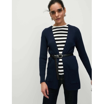 Marks & Spencer Дълга ребрест жилетка без закопчаване Marks & Spencer тъмносиня Marks & Spencer | Sin | ЖЕНИ | L