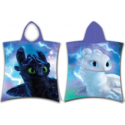 Carbotex Detské pončo 50 x 115 cm Ako vycvičiť draka Magic