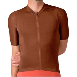 Castelli Мъжка фланелка с къс ръкав за колоездене Castelli Espresso 2 Jersey Cycling jersey - Deep Mocha - размер XL (056-3889-0415)