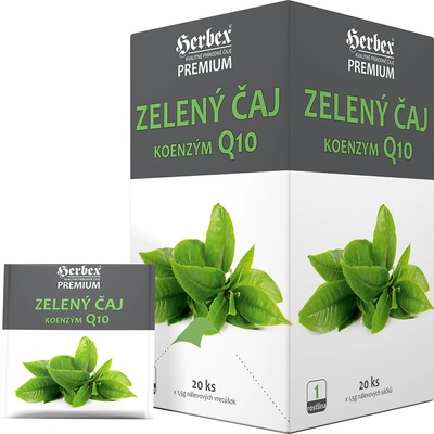 Herbex Zelený čaj s koenzymem Q10 20 x 1,5 g