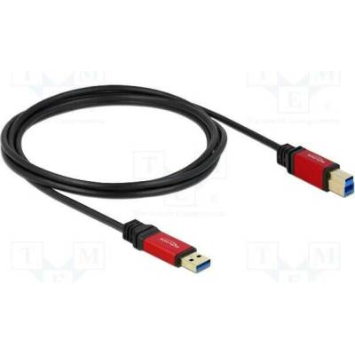 Delock 82757 USB A vidlice USB B vidlice zlacený 2m černý