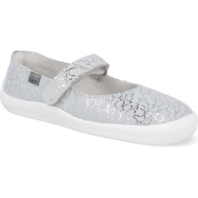 Beda Barefoot baleríny Silver shine strieborné