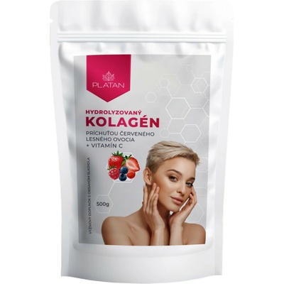 PLATAN Hydrolyzovaný kolagén Lesné ovocie+Vitamín C 500 g