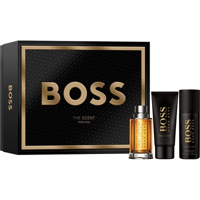 HUGO BOSS The Scent Подаръчен комплект, Тоалетна вода 100ml + Део стик 150ml + Душ гел 100ml, мъже
