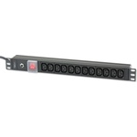 TECHLY I-CASE STRIP-12C 19' Захранваща лента 1U X12 - C13 контакти, C20 щепсел за UPS (I-CASE STRIP-12C)