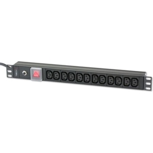 TECHLY I-CASE STRIP-12C 19' Захранваща лента 1U X12 - C13 контакти, C20 щепсел за UPS (I-CASE STRIP-12C)