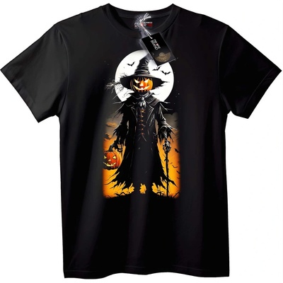 NOONEBRAND Тениска Хелоуин Вещица Тиква - 2XL, Black