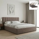TopMebel Тапицирано легло Renata TopMebel с място за съхранение в бежов цвят 150x200cm