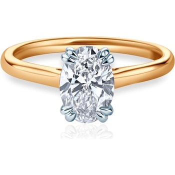 SAVICKI Годежен пръстен Savicki: двуцветно злато, лабораторен диамант