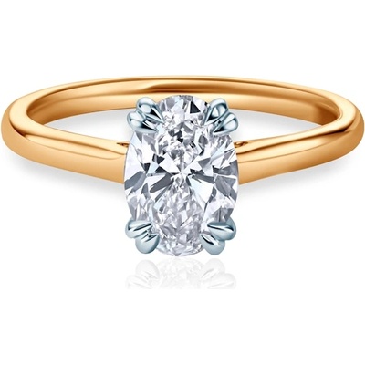 SAVICKI Годежен пръстен Savicki: двуцветно злато, лабораторен диамант