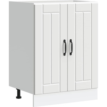 vidaXL Шкаф за мивка, Lucca, бял, инженерно дърво (853677)