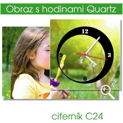 Obraz s hodinami z vlastní fotografie 90 × 60 cm - C24