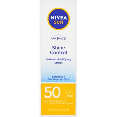 Nivea слънцезащитен крем за контрол на блясъка на кожата SPF 50, 50 мл