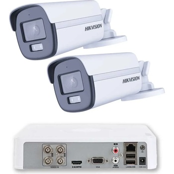 HIKVISION Система за Видеонаблюдение ZK21240E 2 Камери 1080p ColorVu 40m (ZK21240E)