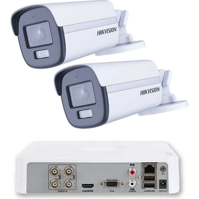 HIKVISION Система за Видеонаблюдение ZK21240E 2 Камери 1080p ColorVu 40m (ZK21240E)
