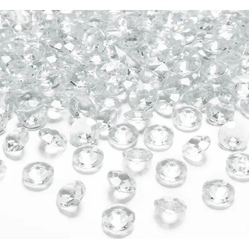 ADC12-099 Party Deco Diamantové konfety 12mm Priehľadná