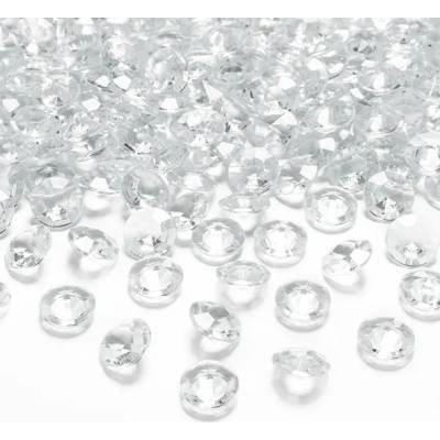 ADC12-099 Party Deco Diamantové konfety 12mm Priehľadná