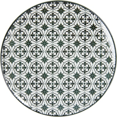 Clayre & Eef Čierny jedálenský tanier Blackor 26 cm