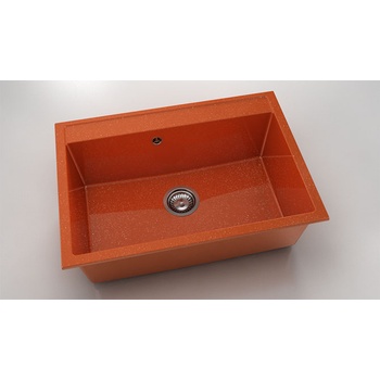 Image 1 of FAT Мивка Vanguard 231, Polymer marble, 19 Сребрист оранж, с включен сифон