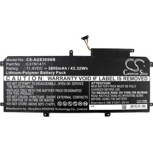Cameron Sino Батерия за лаптоп C31N1411, Asus ZenBook UX305C, UX305CA, UX305F, UX305FA, 11.4V, 3800 mAh CAMERON SINO (17079)