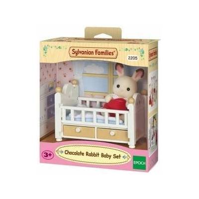 EPOCH Фигурки на Герои Sylvanian Families Baby Rabbit Chocolate Bed