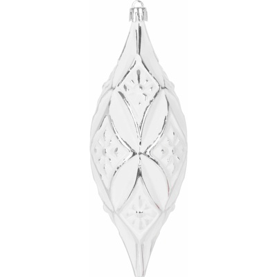 MagicHome Ozdoba strieborné na vianočný stromček 2 ks 16 cm