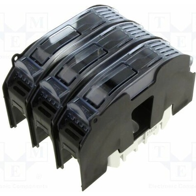 DF ELECTRIC 334717 Zásuvka; NH00; na přípojnici DIN; 160A; 690/800VAC; Póly: 3; IP20