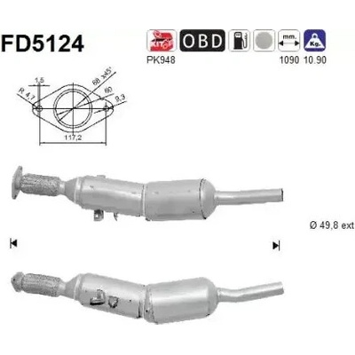 AS Filtr pevných částic ASA FD5124