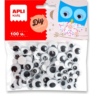 APLI oči s pohyblivou panenkou kulaté, 100 ks – Hledejceny.cz