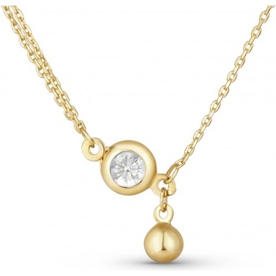 Luxur Náhrdelník nebo náramek žluté zlato a bílý topaz 585-14-5-1388.0Z00.0.48.601.33