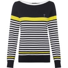 GOLFINO Dámský Golfový Svetr Atlantic Cruise Striped Pullover, Tmavě Modrý