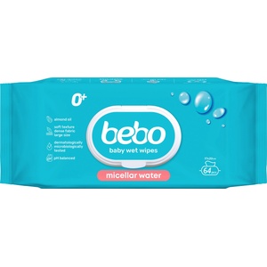 Bebo влажни кърпи с мицеларна вода - 64 броя