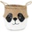 Compactor Бяла/естествена детска кошница за играчки от морска трева ø 25x24 cm Panda - Compactor (RAN11863)