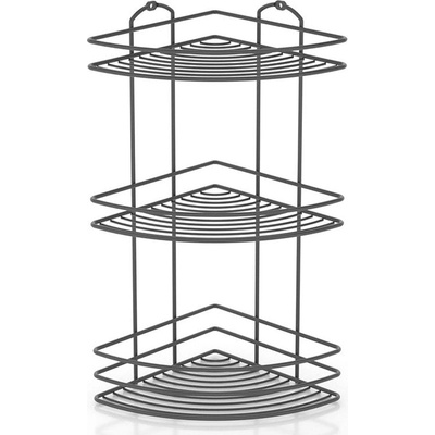 Tekno-Tel ПОСТАВКА ЗА БАНЯ tekno tel bk-023 , 3 нива/ъгъл , черно (7777150051)