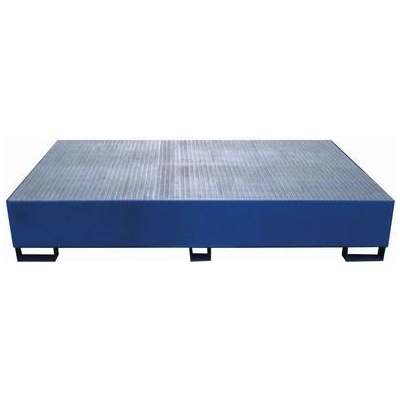 Manutan Oceľová záchytná vaňa pod IBC kontajnery, kapacita 1 000 l, 40 x 150 x 230 cm, lak