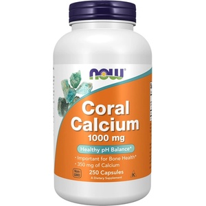 NOW NOW Coral Calcium 1000mg, 250 Veg Capsules - fitnesdobavki - 60,61 лв